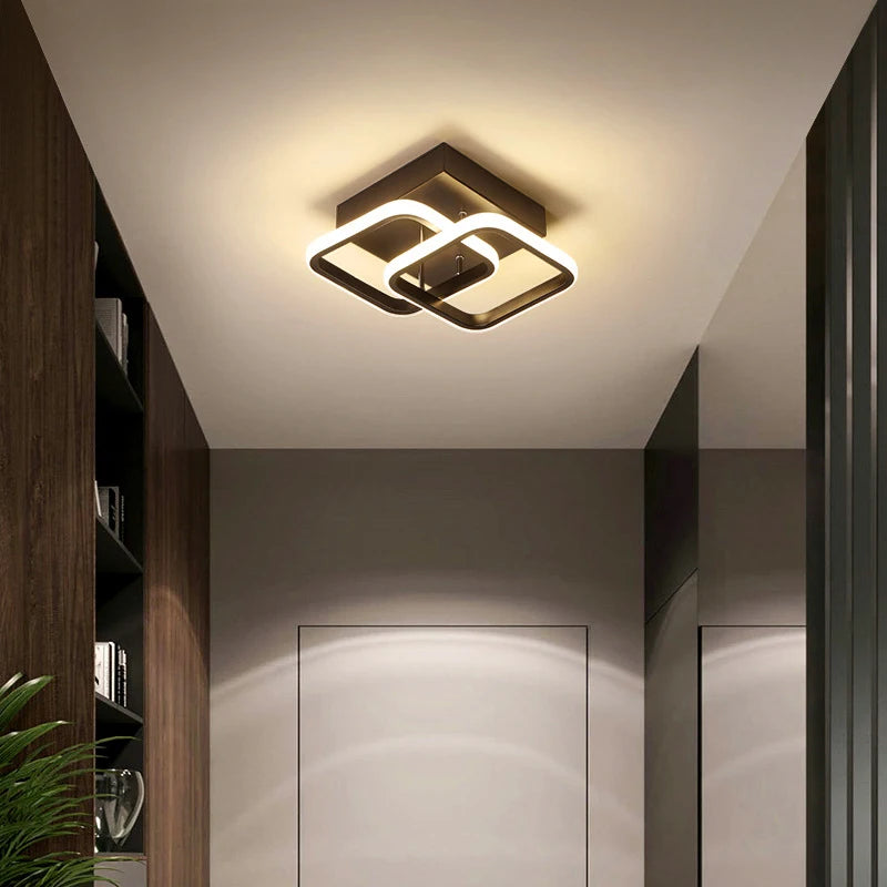 Modern Indoor LED Ceiling Light for Entrance Balcony Round Square LED Ceiling Lamp for Bedroom Aisle Home Decro Lamp110-220V