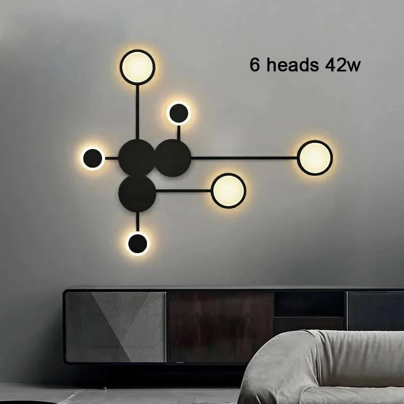 new nordic minimalist classic led wall art light living room, bedroom