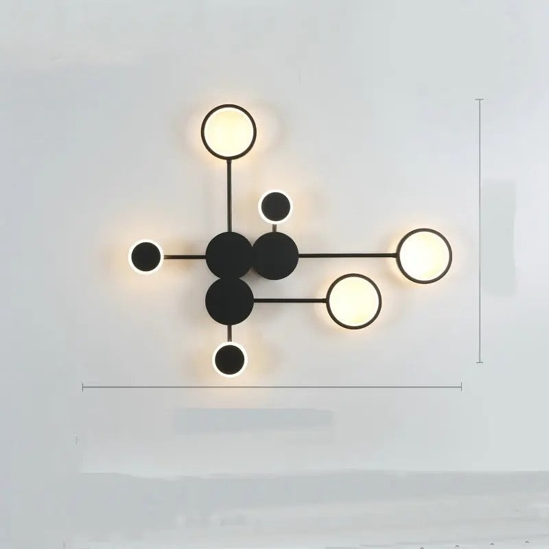 new nordic minimalist classic led wall art light living room, bedroom