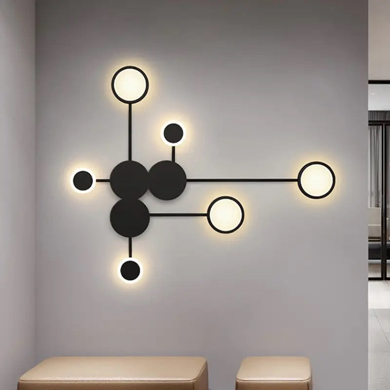 new nordic minimalist classic led wall art light living room, bedroom