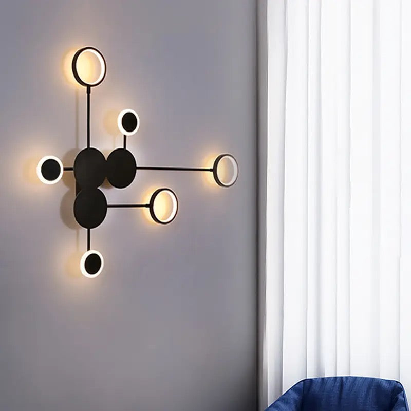 new nordic minimalist classic led wall art light living room, bedroom