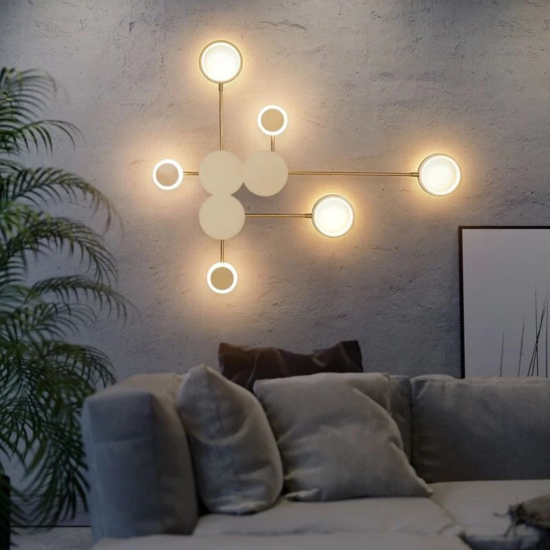 new nordic minimalist classic led wall art light living room, bedroom