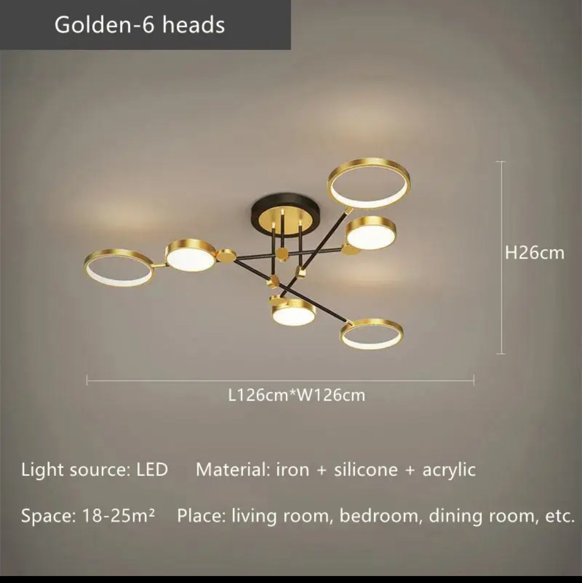 modern chandelier 6 heads