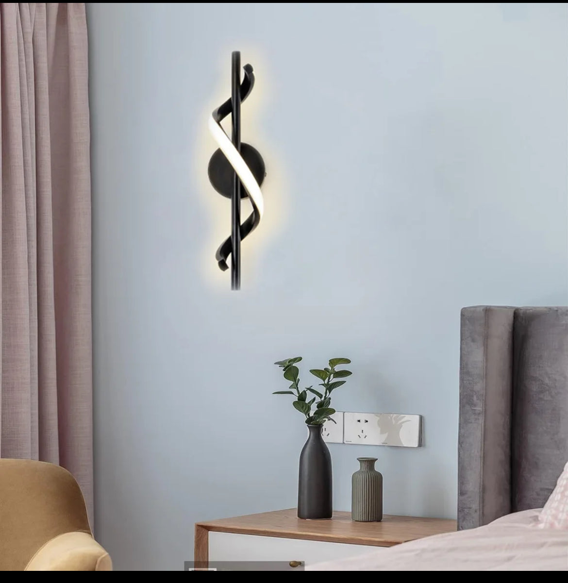 curved led design light for interior