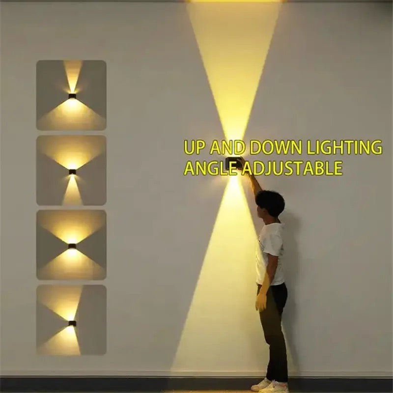 Outdoor Solar Wall Lamp Garden Waterproof Decorative Solar Adjustable Lighting Angle Wall Light Home Exterior Wall Lighting
