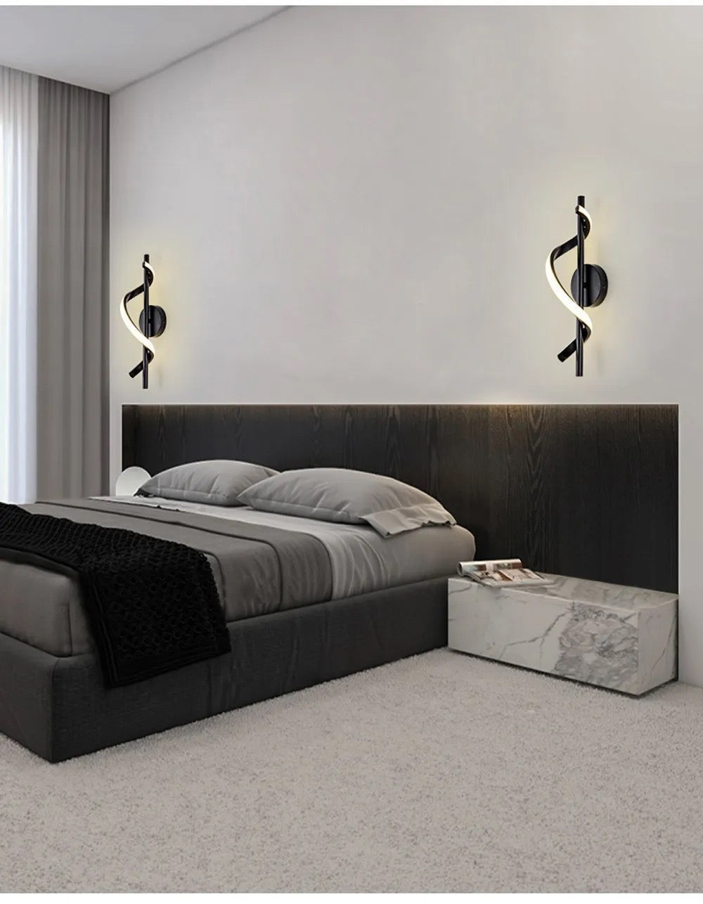 curved led design light for interior