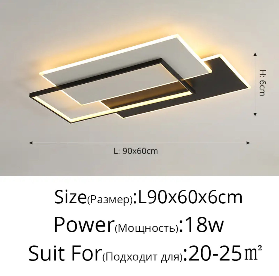 Living room light,LED, bedroom black and white double layered personalized lighting fixtures, modern and minimalist