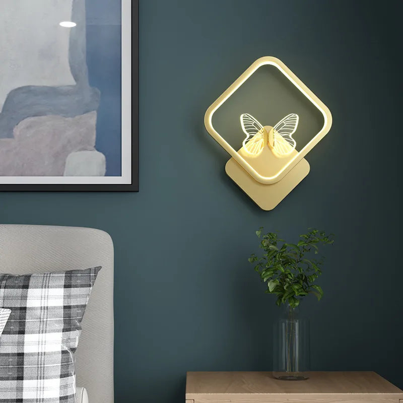 Modern New Butterfly Wall Lamp For Bedside Living Room