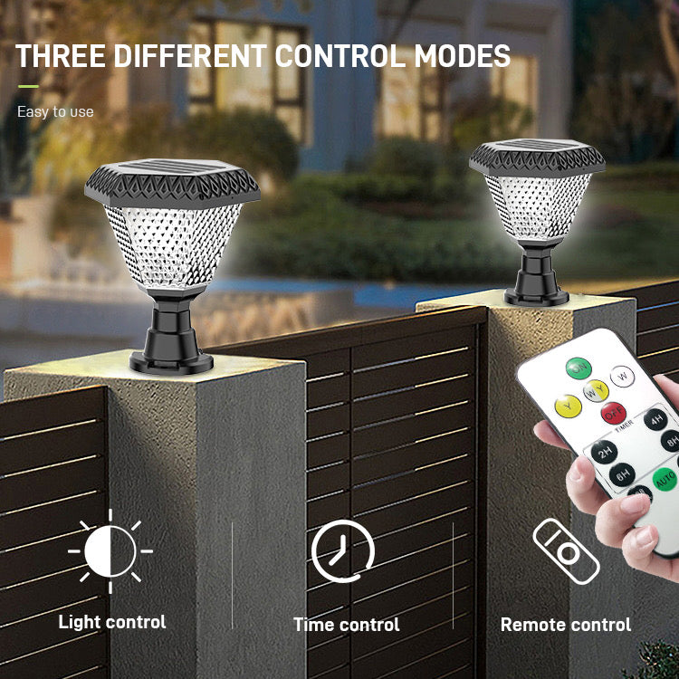 solar pillar lights multi color + warm white +white color included