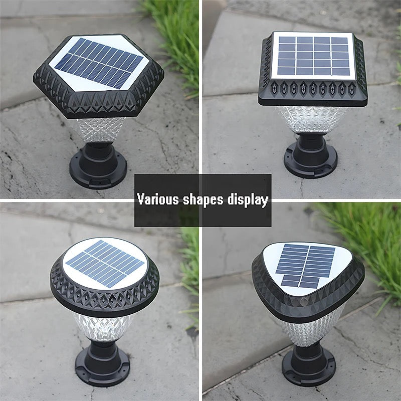 solar pillar lights multi color + warm white +white color included