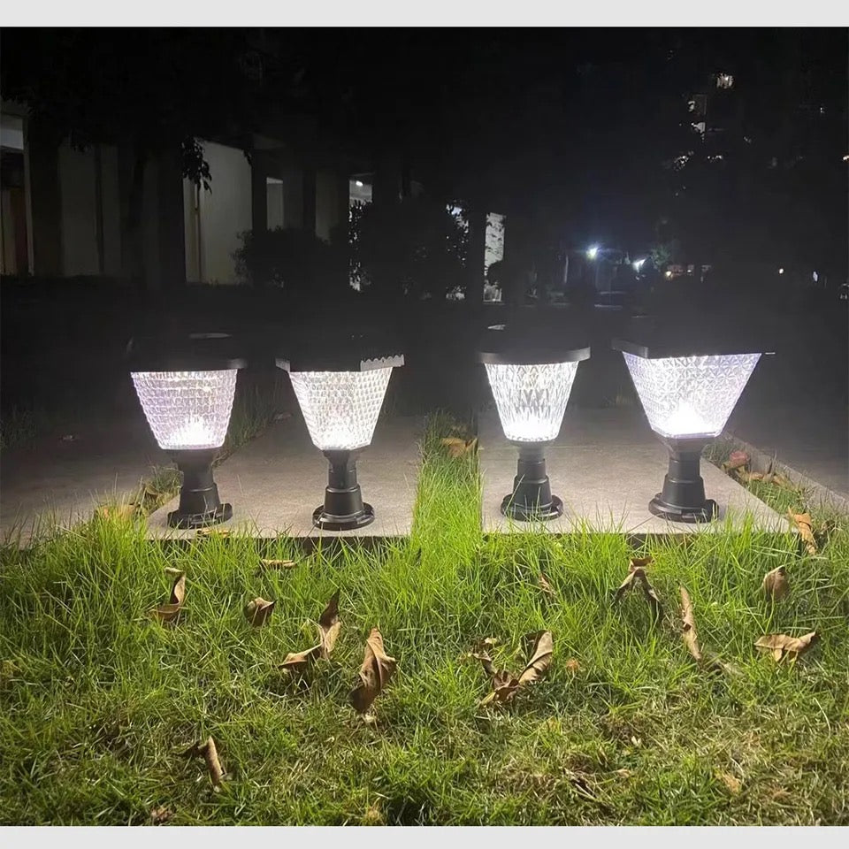 solar pillar lights multi color + warm white +white color included