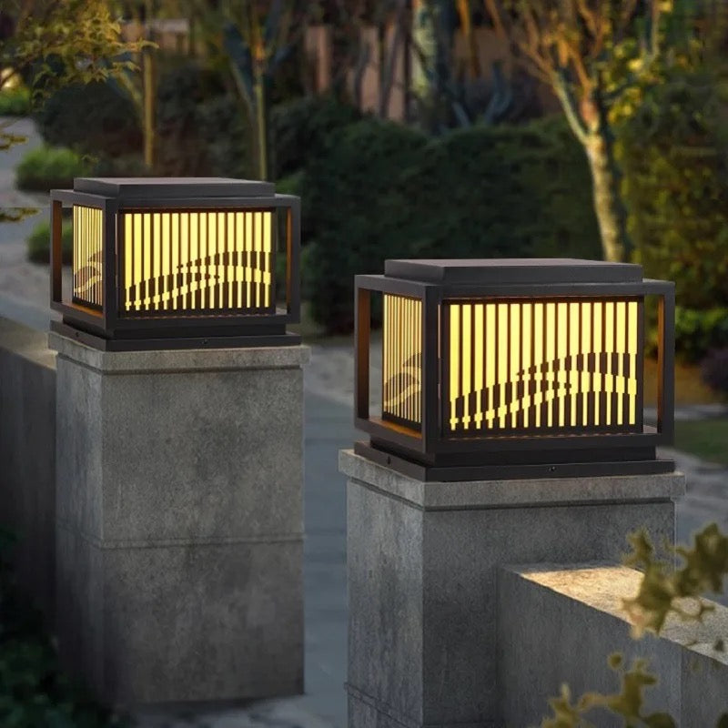 solar pillar lamp courtyard wall lamp outdoors water proof