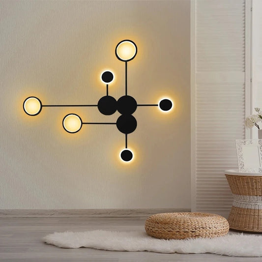 new nordic minimalist classic led wall art light  living room, bedroom