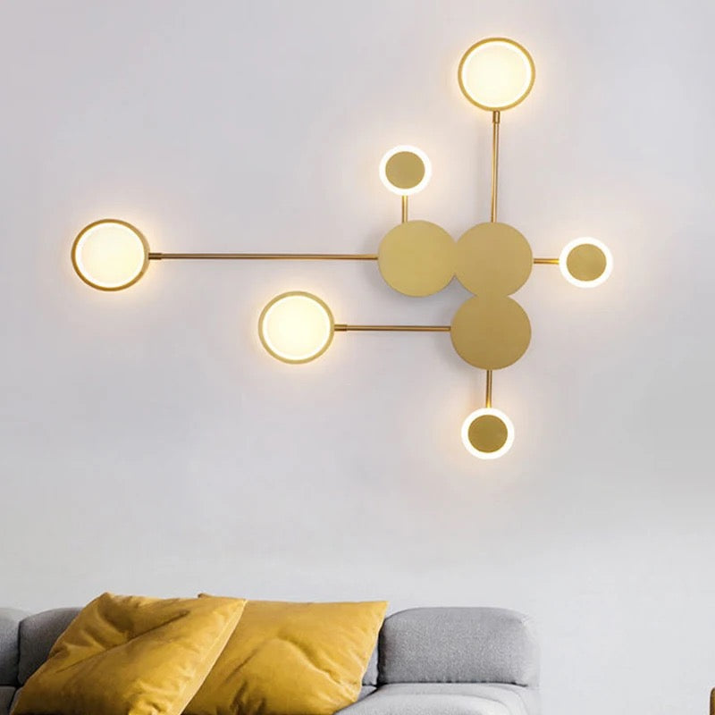 new nordic minimalist classic led wall art light  living room, bedroom