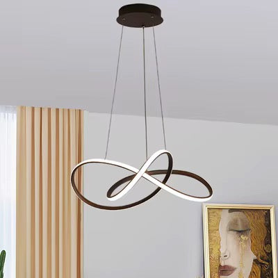 MODERN MINIMALIST CURVED LED RING PENDANT LIGHT