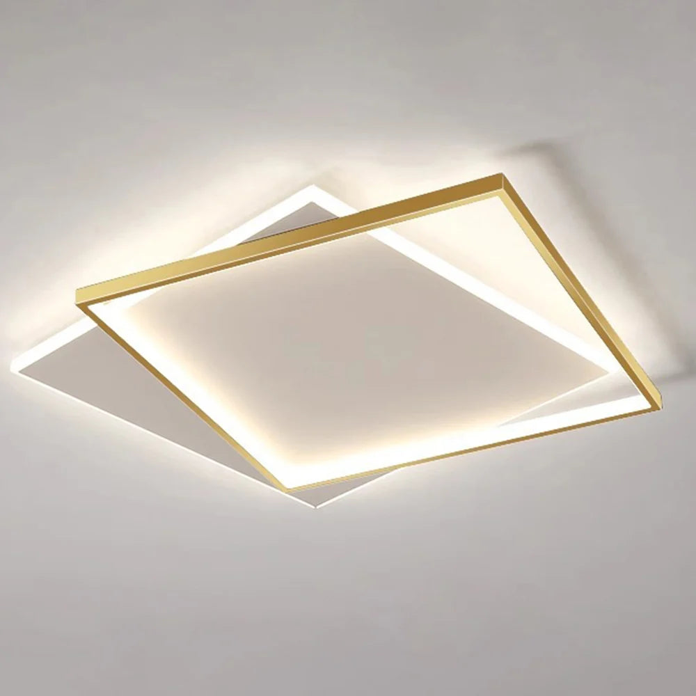 modern geometric flush mount light fixture