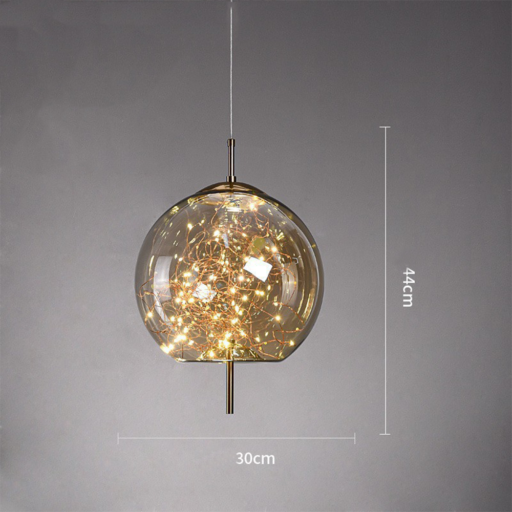 stylish scandinavische glazen sterrenhanglamp