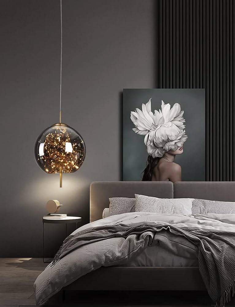 stylish scandinavische glazen sterrenhanglamp