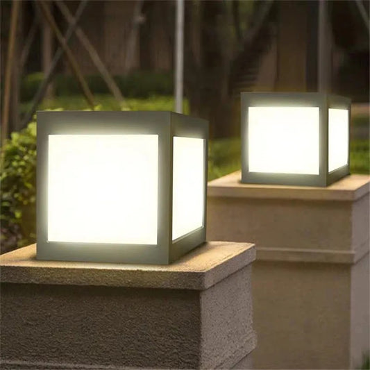 solar powered light outdoor square style