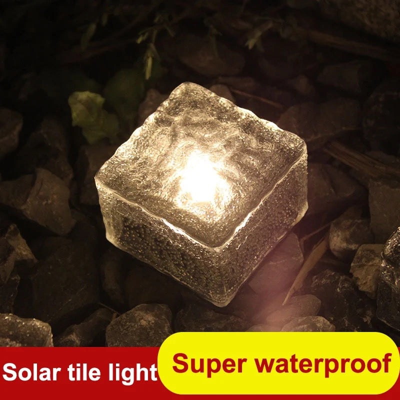 new solar brick light frosted