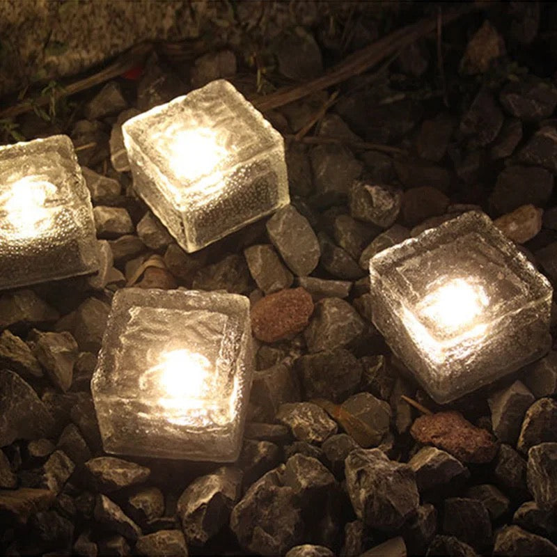 new solar brick light frosted