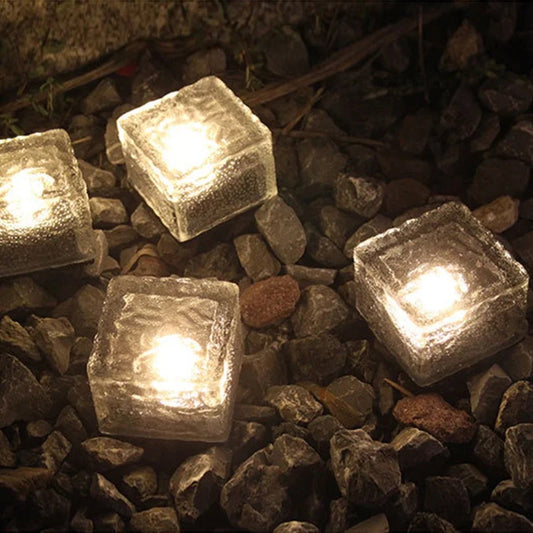 new solar brick light frosted