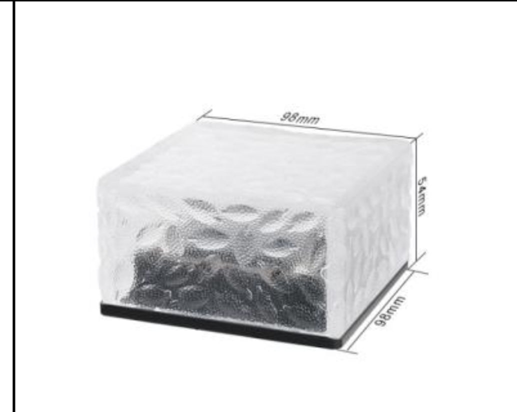 new solar brick light frosted
