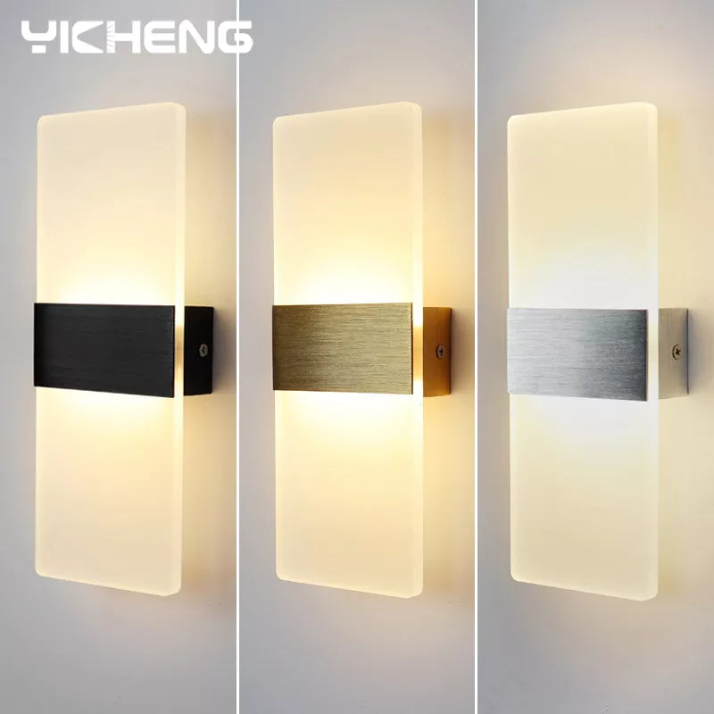 Acrylic Indoor Wall Lamp 6W LED Wall Light Bedroom Living Room Balcony Aisle Bedside Lights Modern Nordic Sconce Lamps AC85-265V