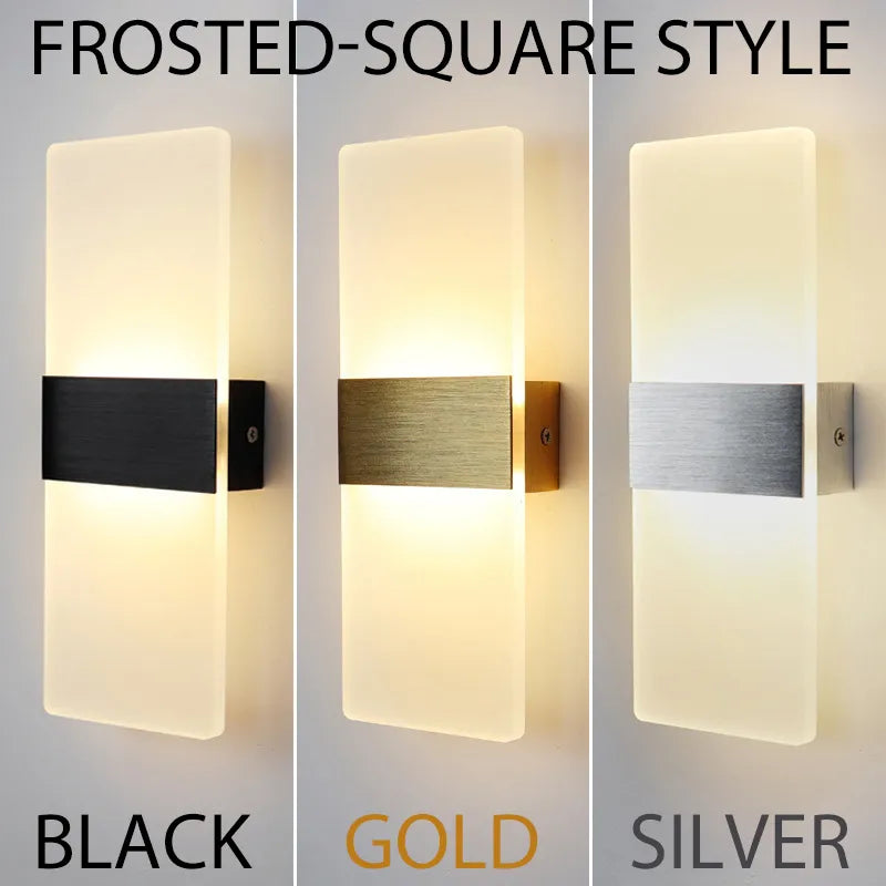 Acrylic Indoor Wall Lamp 6W LED Wall Light Bedroom Living Room Balcony Aisle Bedside Lights Modern Nordic Sconce Lamps AC85-265V