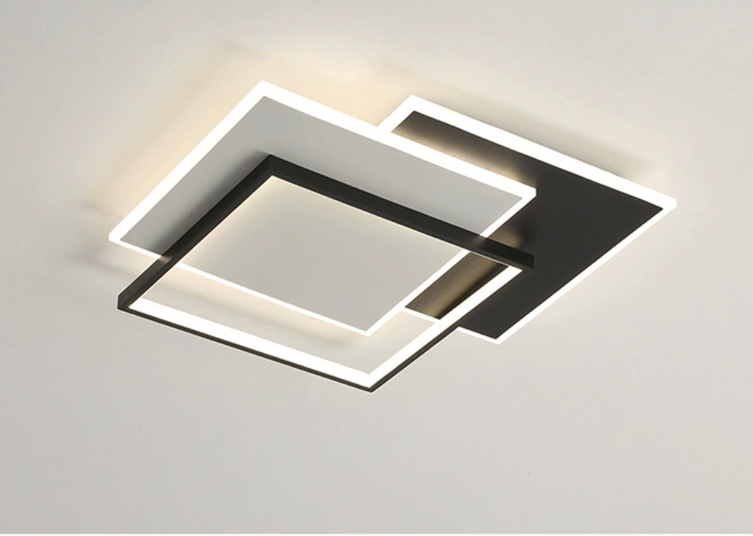 Modern Smart Black Bedroom Loft Living Room Decoration Indoor Lighting Lusters Fixture