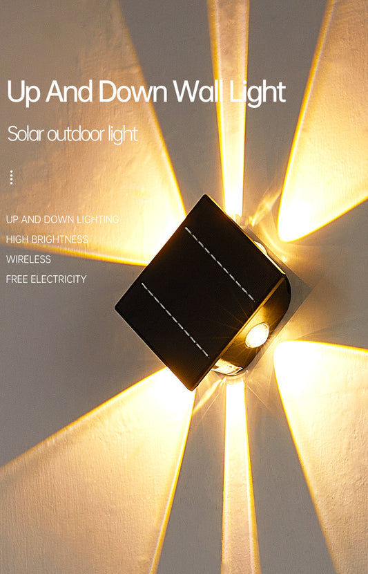modern solar bright outdoor wall lamp
