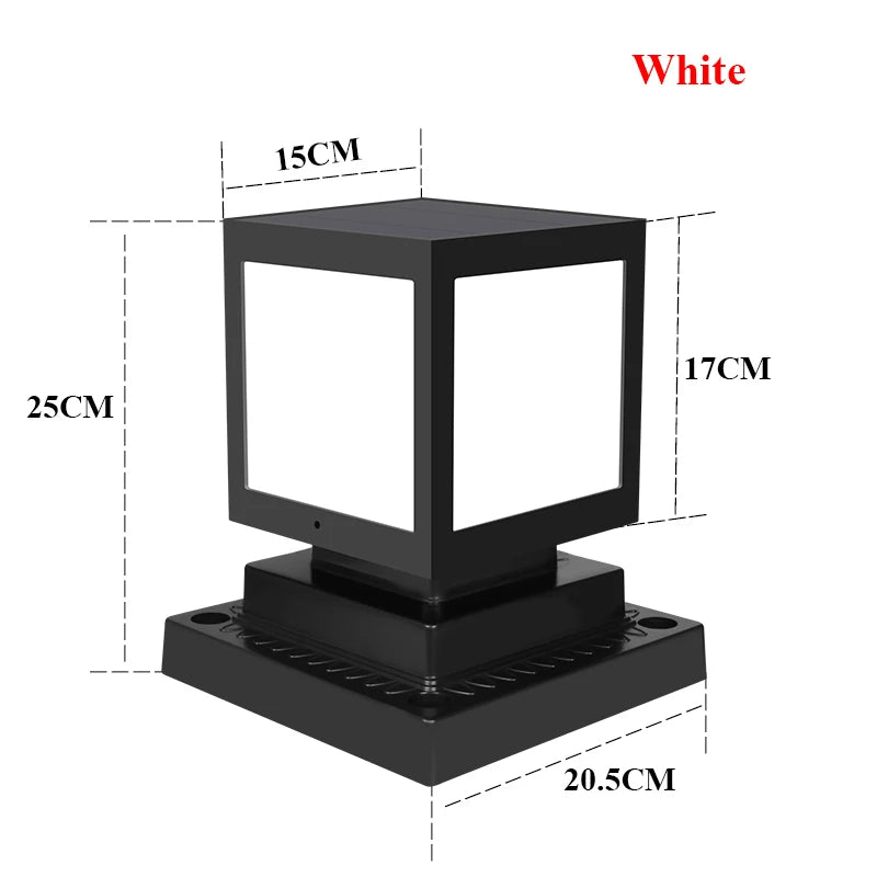 solar powered square shape light