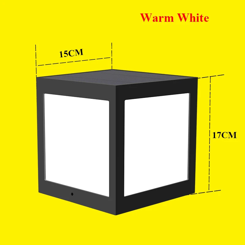 solar powered light outdoor square style